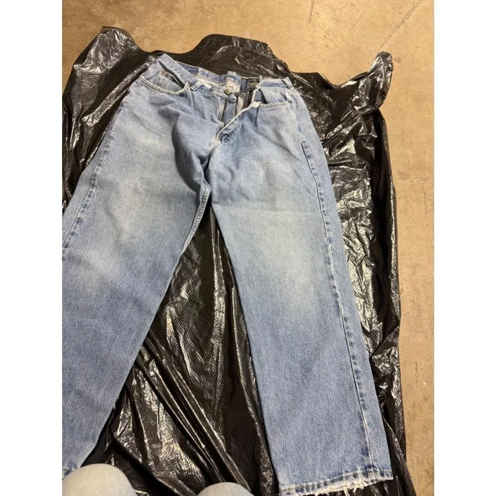 Lee Relaxed Fit Straight Leg Light Wash Blue Denim Jeans 36x30 10B5544